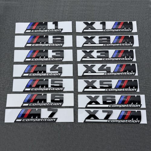 适用宝马M标3系5系后尾标X1X3X5X6X7M7M5M3M2M6运动雷霆标志车贴