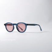 撞色设计圆框太阳眼镜UV400防紫外线TR90材质经典 可配近视墨镜 款