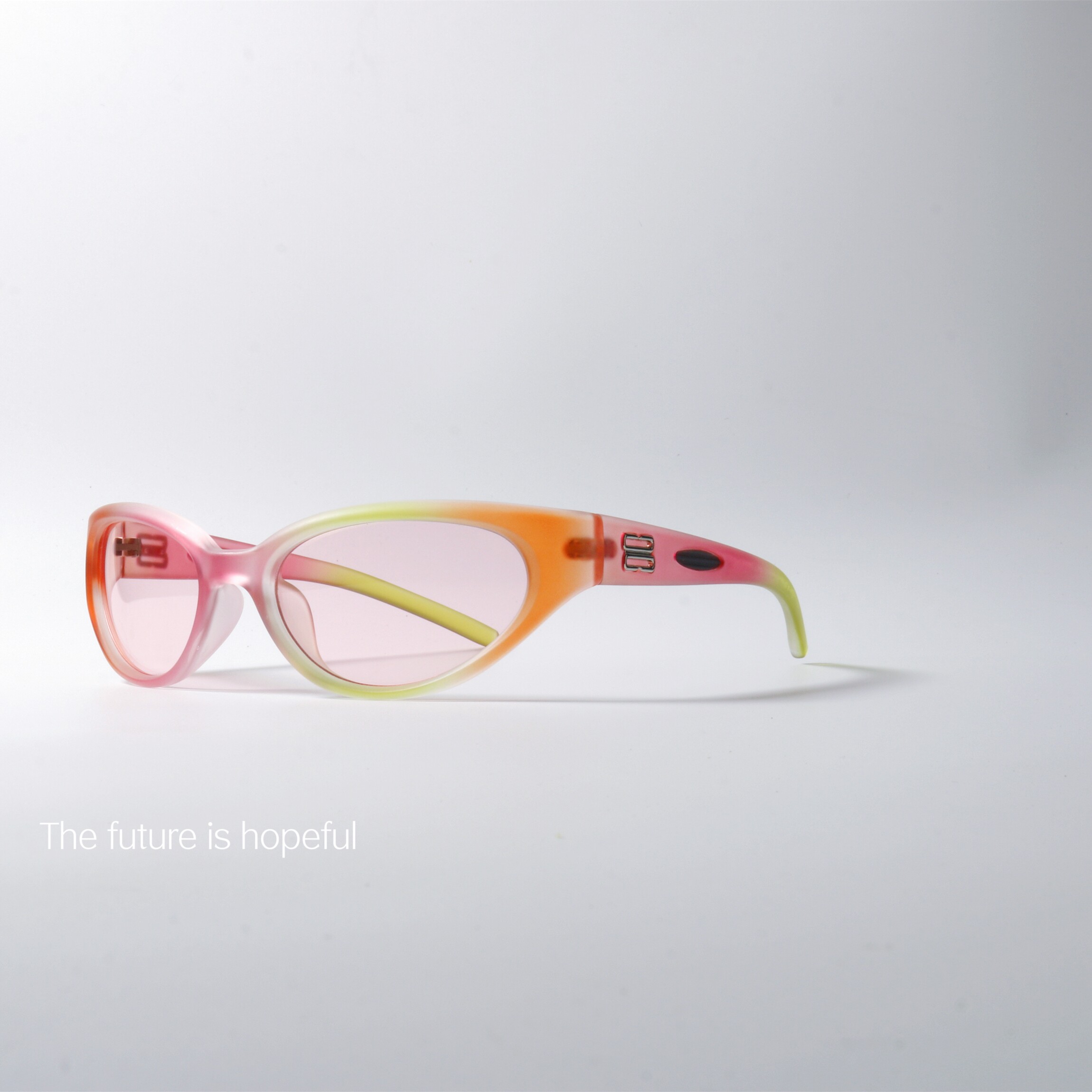 小众彩虹糖配色骑行墨镜UV400防紫外线辐射环绕设计个性太阳眼镜