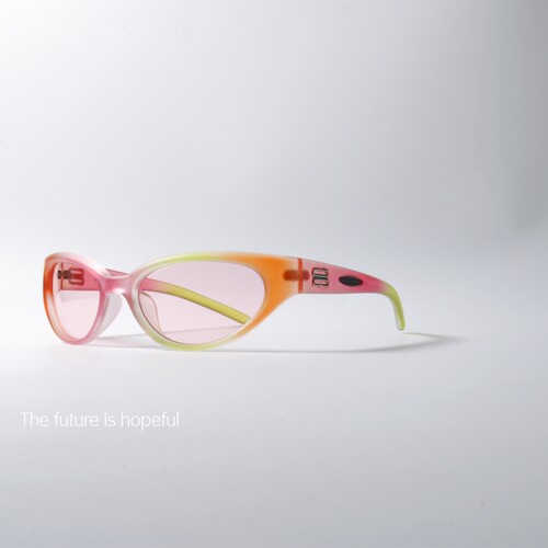 彩虹糖配色UV400环绕设计潮墨镜