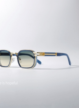 宫廷风方形渐变色太阳眼镜