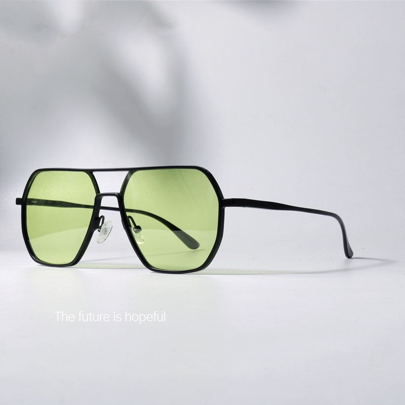 牛油果色偏光飞行员极简风格墨镜