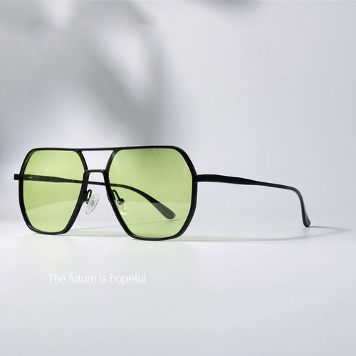 牛油果色偏光飞行员极简风格墨镜