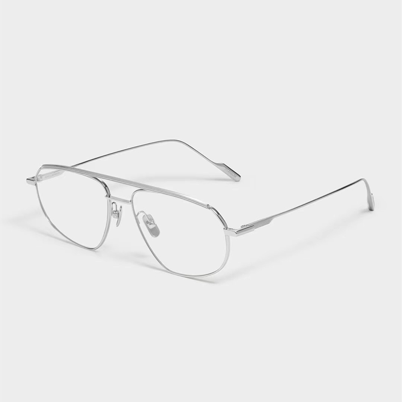 金属框复古双梁防蓝光眼镜UV400黄色镜片百搭太阳镜中性近视镜架