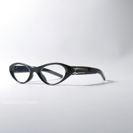 韩版复古黑框猫眼平光镜防蓝光可配近视小众百搭眼镜框架
