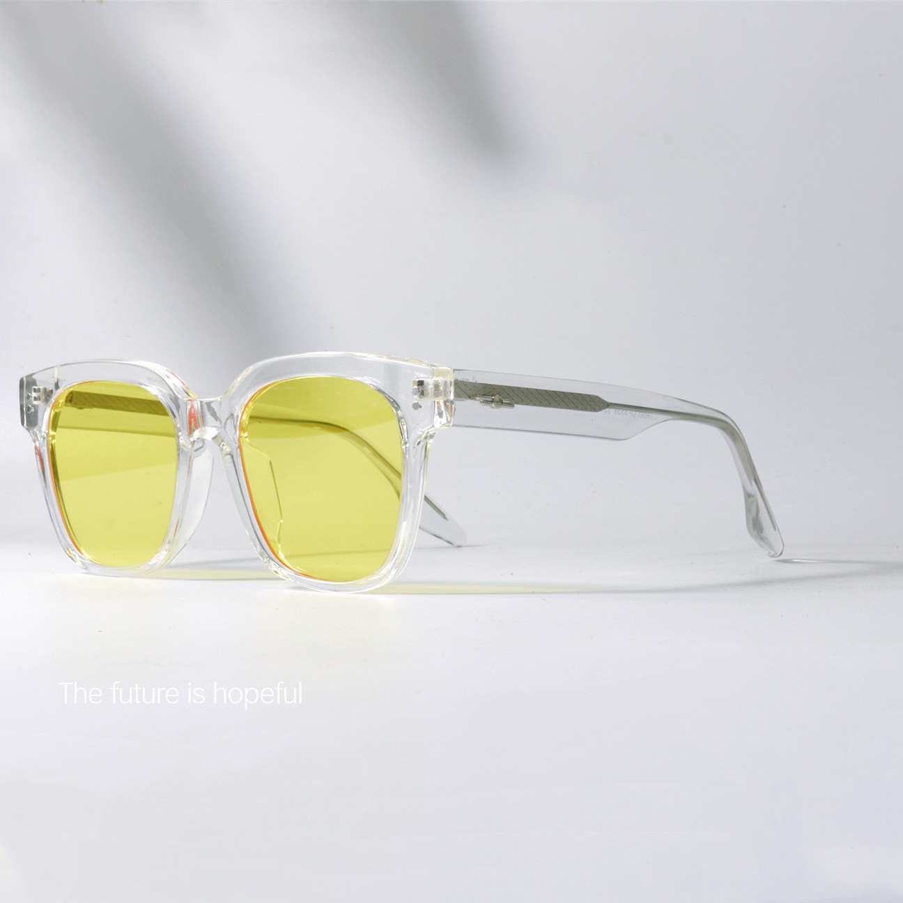 韩版柠檬黄UV400配近视中性墨镜