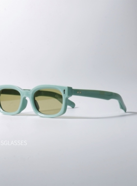薄荷绿方形UV400防晒可配近视墨