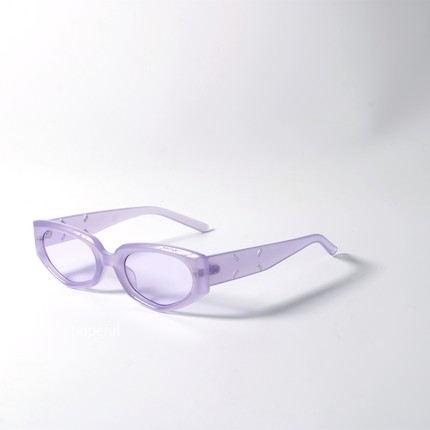 韩版gm风格浅紫色墨镜UV400防紫外线辐射遮阳可配近视潮太阳眼镜