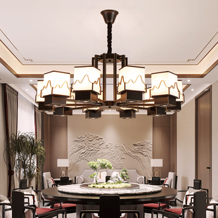 饭店包厢灯新中式吊灯酒店大堂湘菜馆餐厅宴会厅包间雅座餐饮灯具
