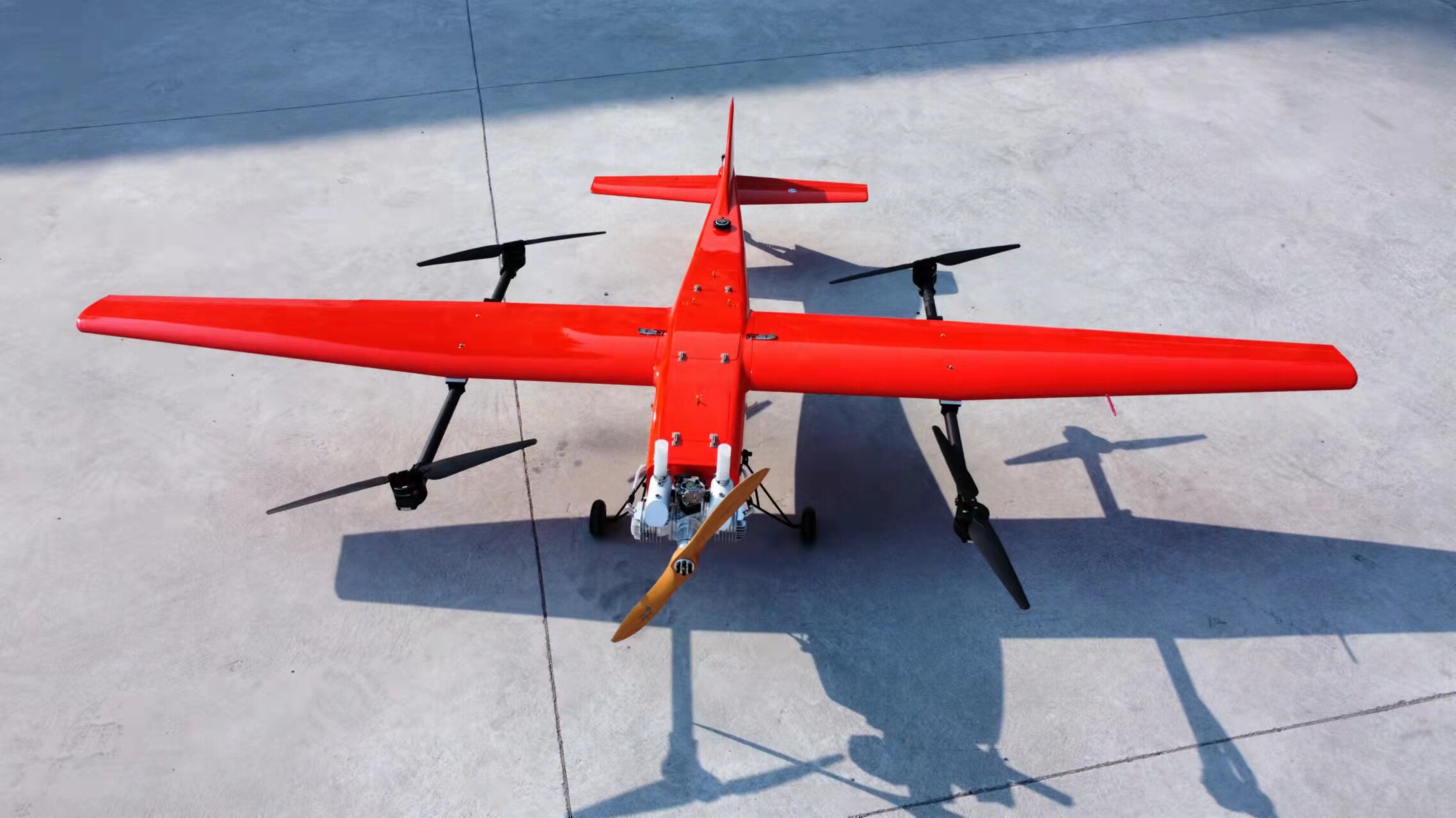 固定复合翼油电混合动力无人机