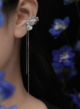 DifferentYoung小众设计师无耳洞耳夹手工耳饰蝴蝶耳环流苏耳骨夹