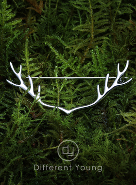 DY鹿角s925银男士设计师胸针高档西装别针女简约百搭气质生日礼物