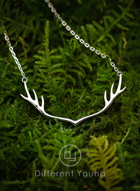 DY轻奢锁骨链高级感纯银女小众品牌项链ins冷淡风一鹿有你设计感