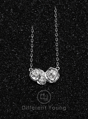 DY沙漠玫瑰项链ins冷淡风纯银女轻奢锁骨链高级感小众品牌520礼物