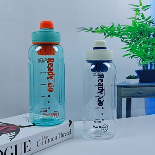 优美家大容量健身水杯带茶隔户外太空杯男女便携手提防摔水瓶水壶