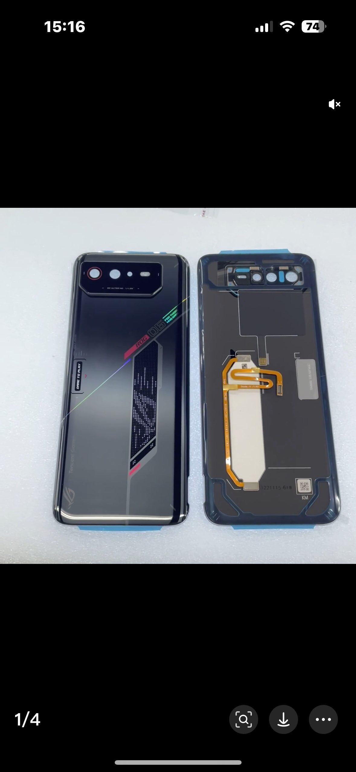 3c适用华硕ROG6玻璃后壳华硕败家之眼ROG 6电池后盖 rog6原装玻璃