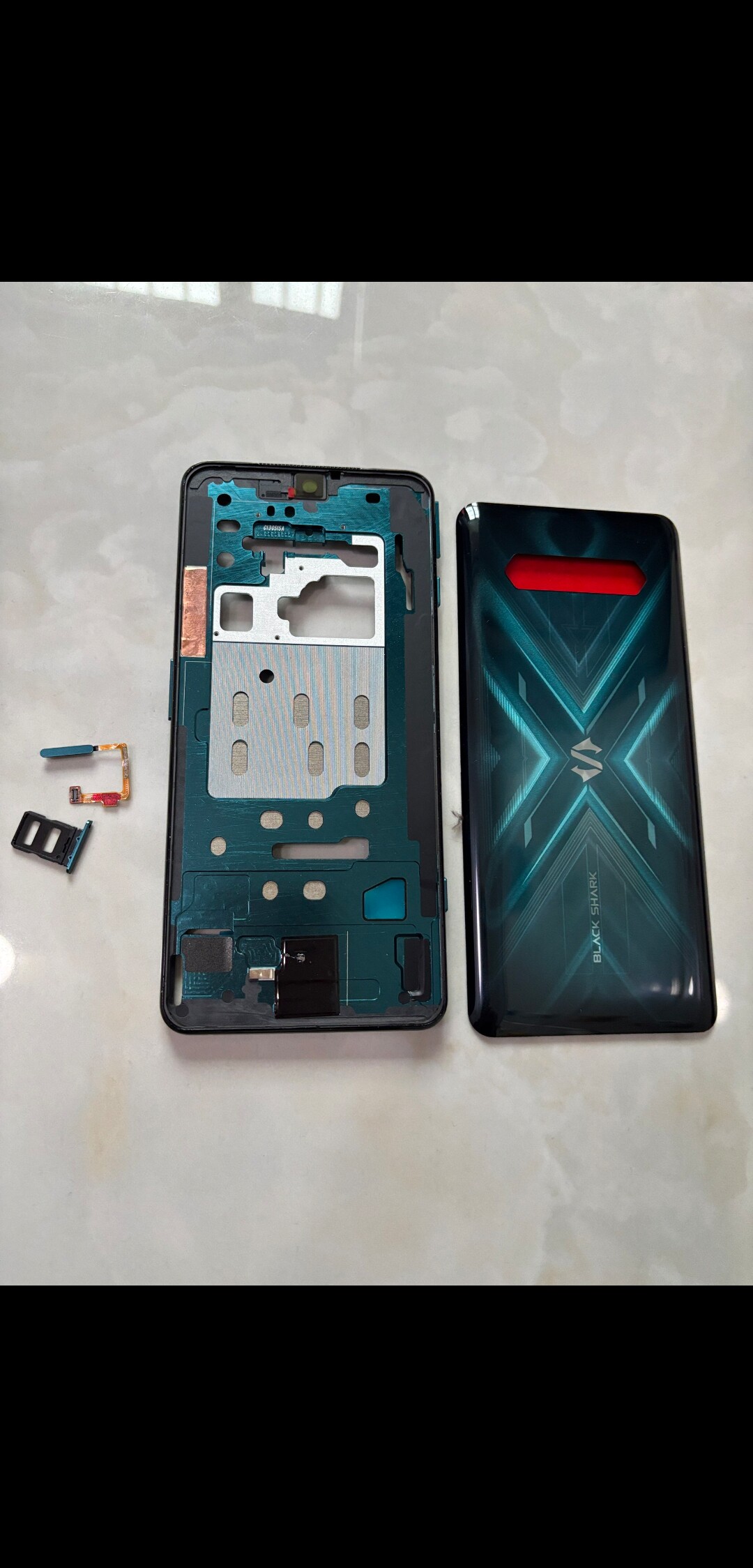 3c适用于黑鲨4 pro外壳中框后盖前框屏幕边框4s pro中框后盖