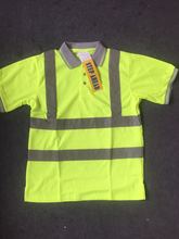 男女管理人员道路制服工作装 短袖 翻领衫 免邮 费 反光T恤安全服夏季