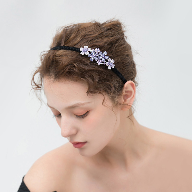 张太太水晶发箍发夹女水钻头箍发卡韩国简约防滑成人卡子夹子头饰