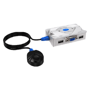 迈拓维矩KVM切换器2口usb键盘鼠标2进1出VGA自动切换器线控键盘切换按键二进一出MT-201KL高清共享器带线