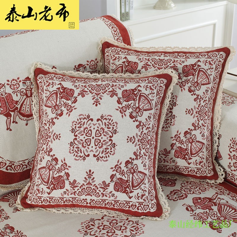 抱枕靠垫套沙发靠背垫布艺花边靠垫办公室靠枕汽车腰枕床头靠枕套
