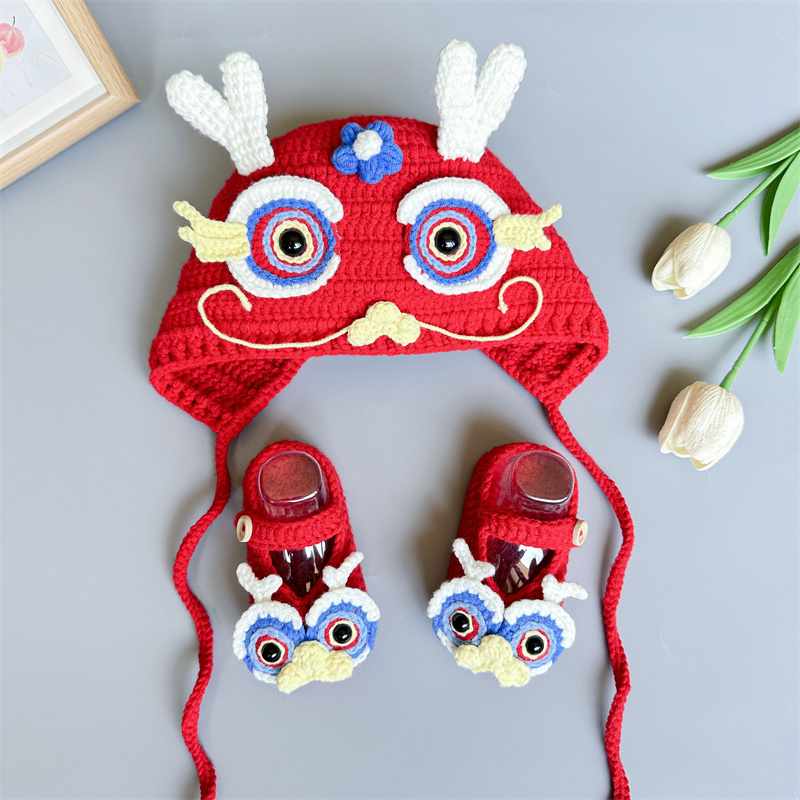 手工diy龙宝宝鞋子帽子