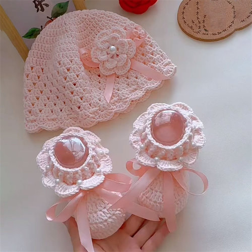 山茶花帽子鞋子材料包