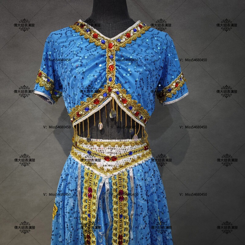 印度舞蹈新款天竺少女演出服