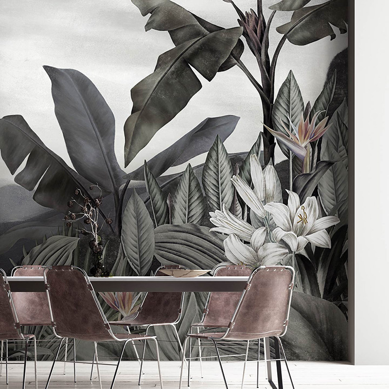 法国原装进口定制壁画 Tara 热带雨林 轻奢 卧室餐厅客厅背景墙画,家装主材,定制壁画,淘宝优惠券,粉丝福利购,淘宝优惠卷