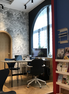 爱朵 高清个性定制无缝灰色乌云壁画北欧风loft风格墙纸墙布壁纸