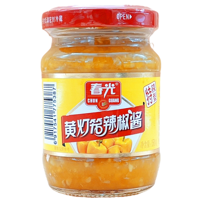 春光黄灯笼辣椒酱气泡柱包装