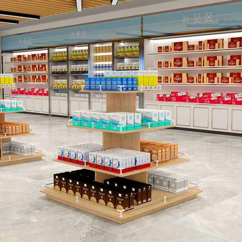 超市饮料中岛展示柜展示架