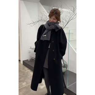 已出货100%双面羊绒大衣排扣气质款 双面羊绒大衣