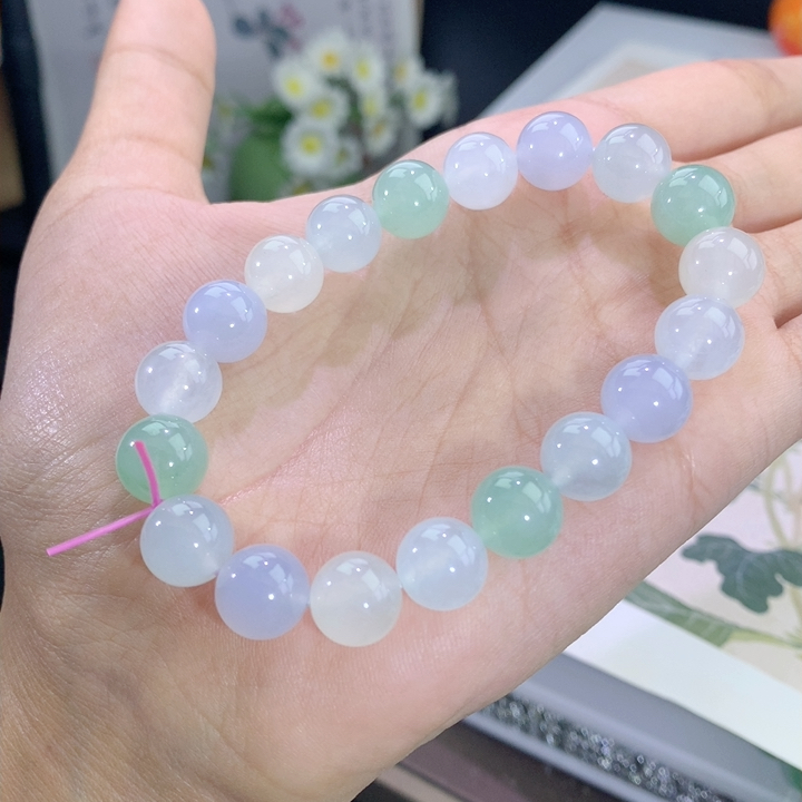 翡翠甜美冰多宝手串