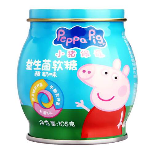 小猪佩奇益生菌软糖酸奶味草莓味香蕉味 东莞亿智 105G