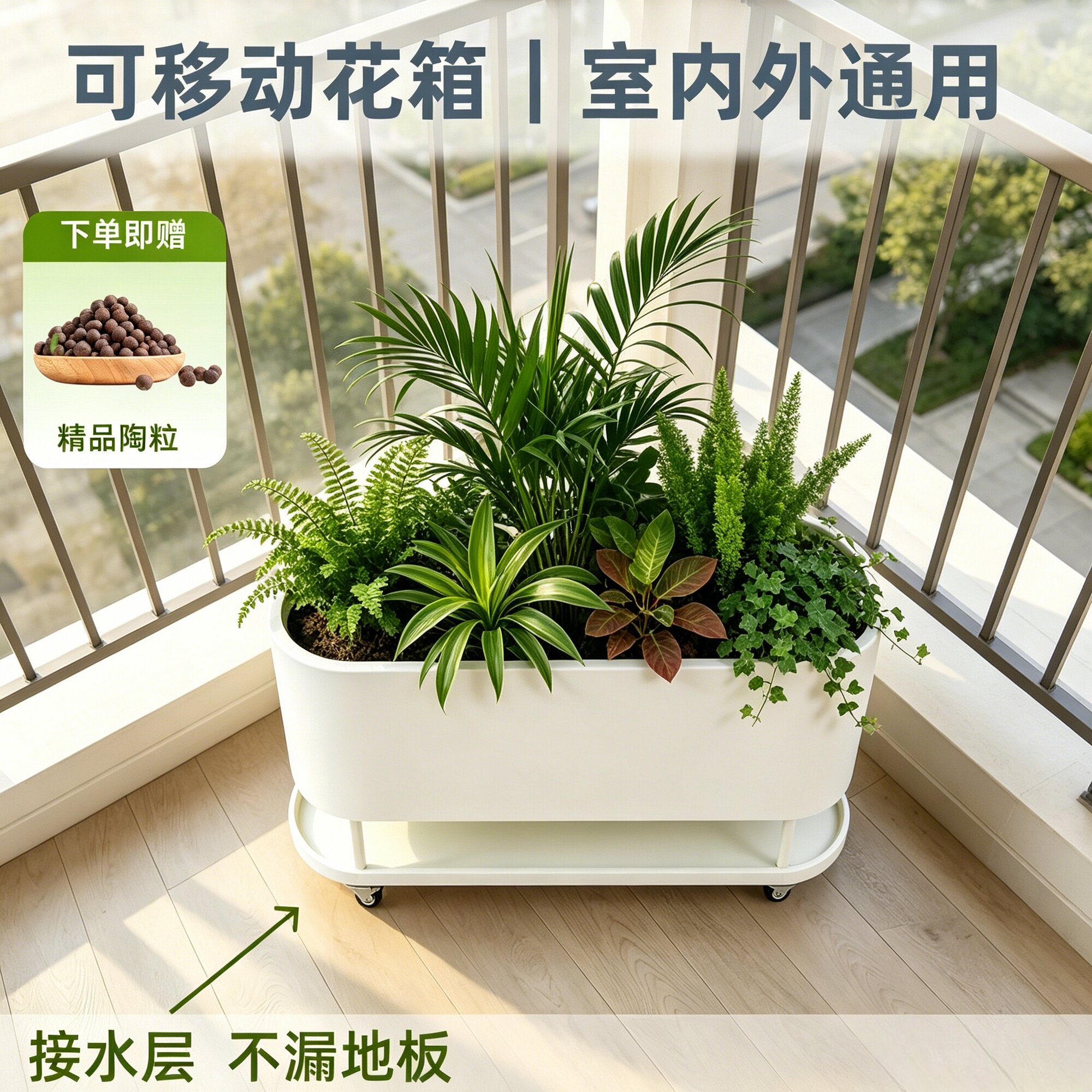 带轮可移动家用花箱话坛图片