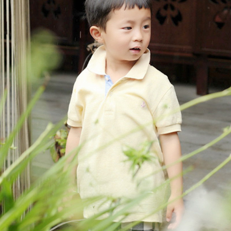 夏季新款T恤男童POLO衫短袖嫩黄色尾货纯棉上衣,童装/婴儿装/亲子装,儿童POLO衫,淘宝优惠券,粉丝福利购,淘宝优惠卷