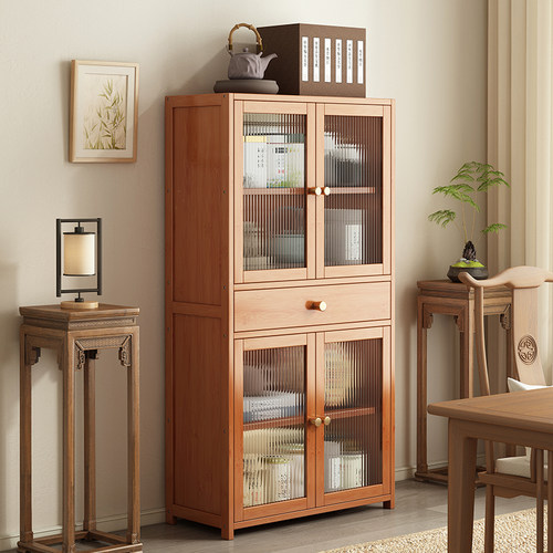 博古架新中式多宝阁茶叶展示柜古董茶具收纳柜客厅收纳书架置物架