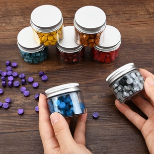 火漆印章专用蜡 小瓶分装80粒 婚礼信筏礼物封印火漆密封蜡粒