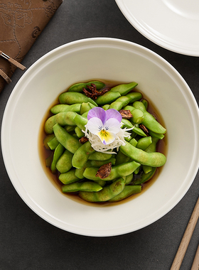 日式陶瓷碗家用菜碗汤碗沙拉碗餐具套装陶瓷碗盘子碗筷套装