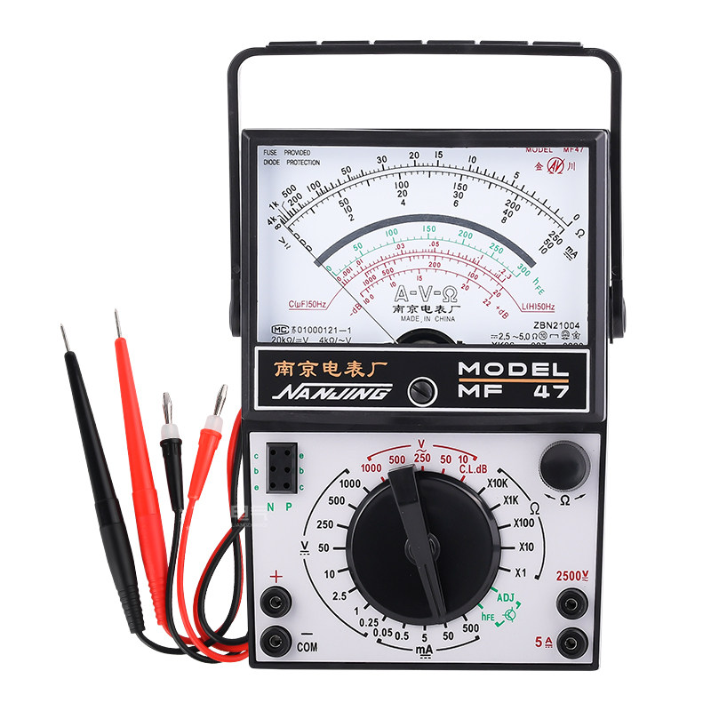 MF47型指针万用表金川指针万用电表MF47指针式万能表包邮送电池