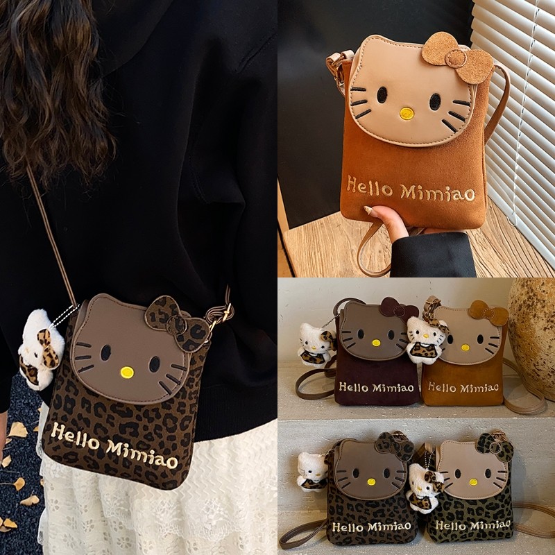 hellokitty斜挎包女包2025新款小众设计可爱学生党手机包迷你小包