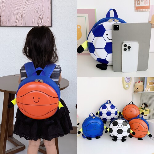 幼儿园男童超轻蛋壳足球双肩包