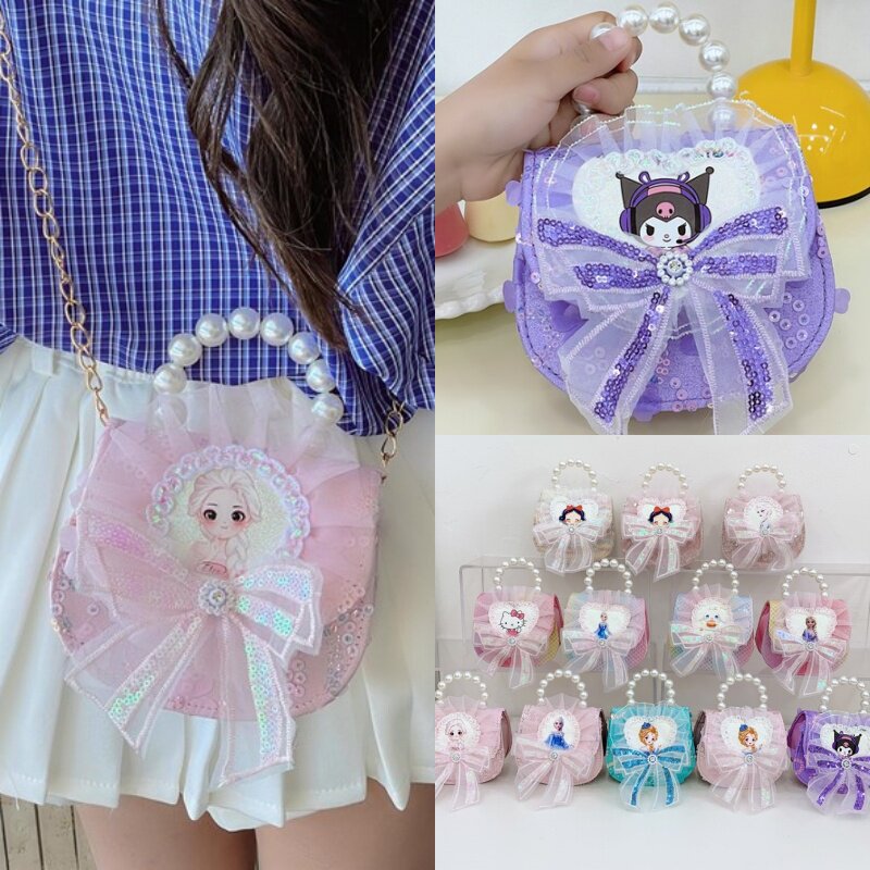 夏季新款韩版儿童小女孩可爱公主斜挎包时尚女童单肩包珍珠手提包