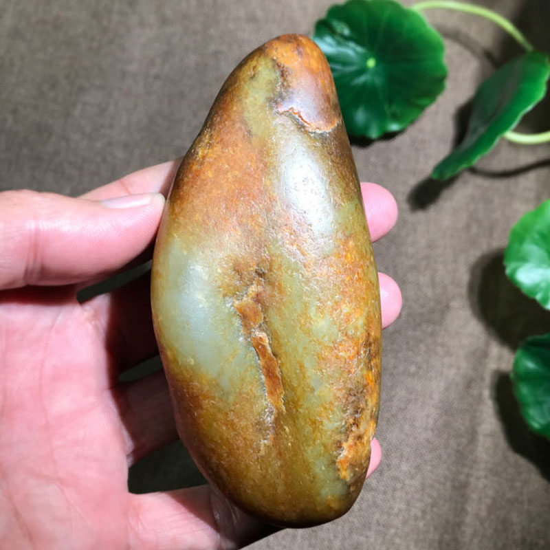 大玉坊新疆和田玉玉龙河黄沁皮白玉籽料收藏级正品老熟原石把件