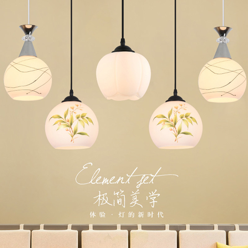 餐厅吊灯三头创意个性吧台灯现代简约饭厅灯北欧卧室网红玻璃灯具