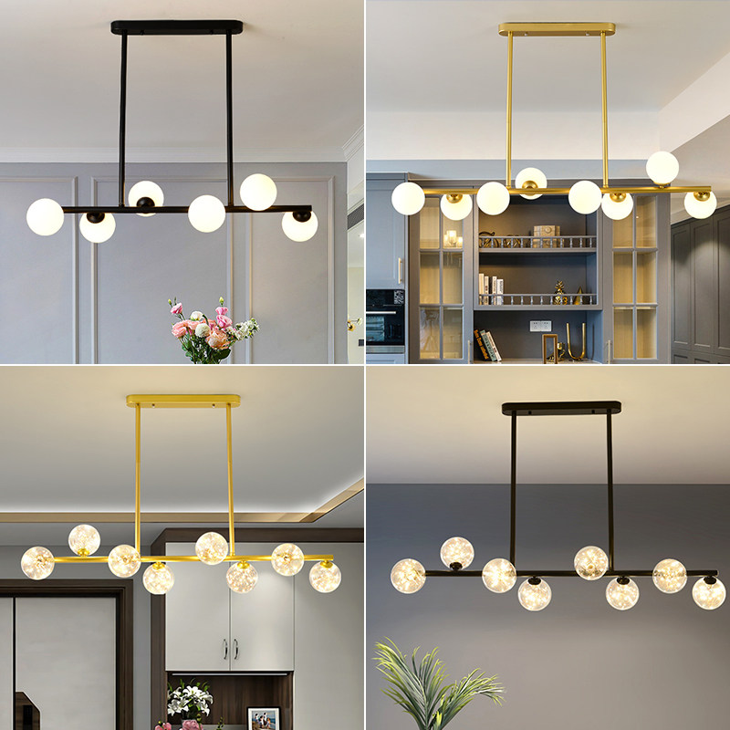 餐厅吊灯北欧风格简约现代吧台长餐桌灯创意魔豆饭厅客厅网红灯具,家装灯饰光源,客厅吊灯,淘宝优惠券,粉丝福利购,淘宝优惠卷