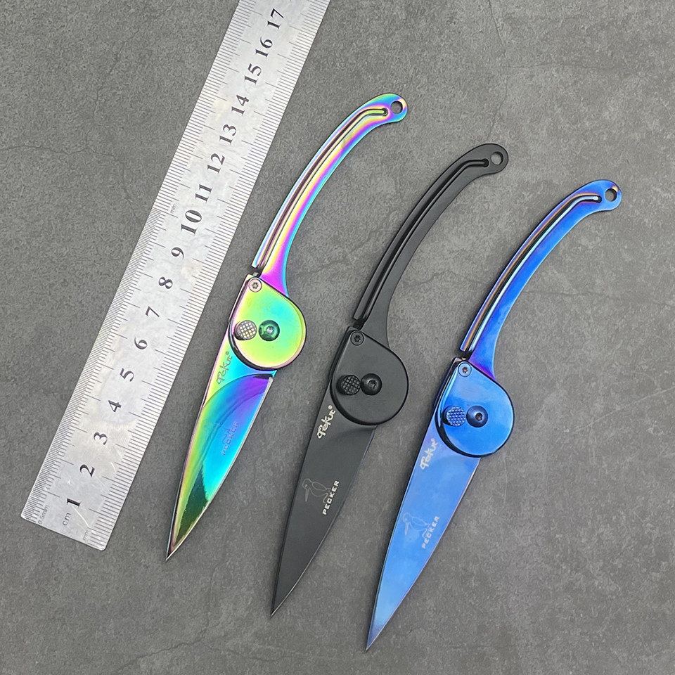 迪克tekut啄木鸟lk5063水果折叠礼品小刀时尚钥匙刀edc工具