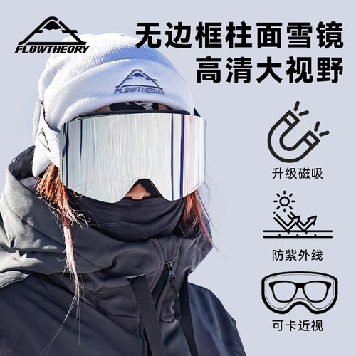 Flowtheory磁吸滑雪镜防雾