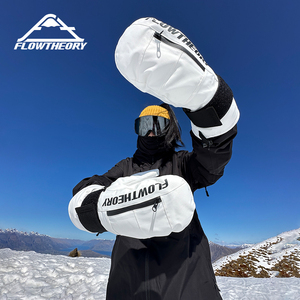 FlowTheory内置护腕滑雪手套女单板专业刻滑护掌防水连指手闷子男